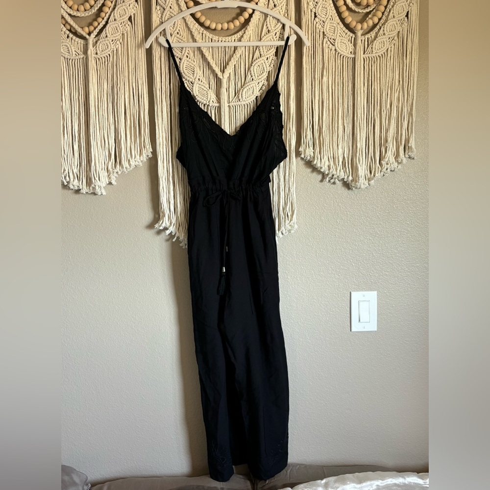 Free People Fonda Jumpsuit xsmall embroidered cropped